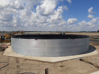 Cisterna di accumulo acqua per irrigazione