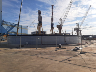 Vasca temporanea per test in cantieri navali